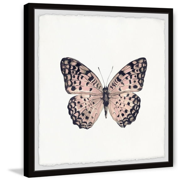 Marmont Hill Pink and Black Butterfly Framed Wall Art