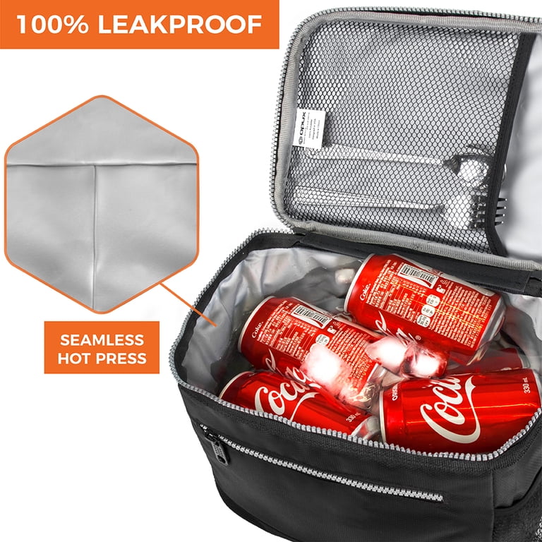 OPUX Insulated Lunch Box, Shoulder Strap, Black photo 6