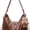 Brown, variant on Women Vintage Soft PU Leather Hobo Bag, 3-in-1 Convertible Shoulder Crossbody Backpack Purse, Large Capacity Casual Commuter Tote Handbag with Cute Bear Charm