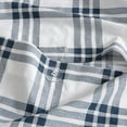 thumbnail image 4 of Basic Plaid 3-Piece Blue T200 Percale Cotton King Duvet Cover Set, 4 of 5
