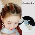 thumbnail image 3 of 12 Pack Cute Flower and Pearl Hair Clips for Women and Girls, Anti-slip Mini Hair Clips for Thin Hair, Decorative Hair Accessories for Styling, 3 of 6