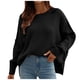 thumbnail image 1 of Suéteres para mujer Suéteres de otoño Cuello redondo Abrigo de moda Top Cuello redondo Suelto Manga larga Abrigo dividido Odeerbi ODB-5, 1 of 9