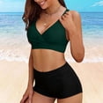 thumbnail image 4 of CONZONE Womens Period Tankini Sets 2 Peice Swimsuits for Women Menstrual Leakproof Swim Bottoms Solid Color Lightweight Summer Beach Bathing Suits, 4 of 6