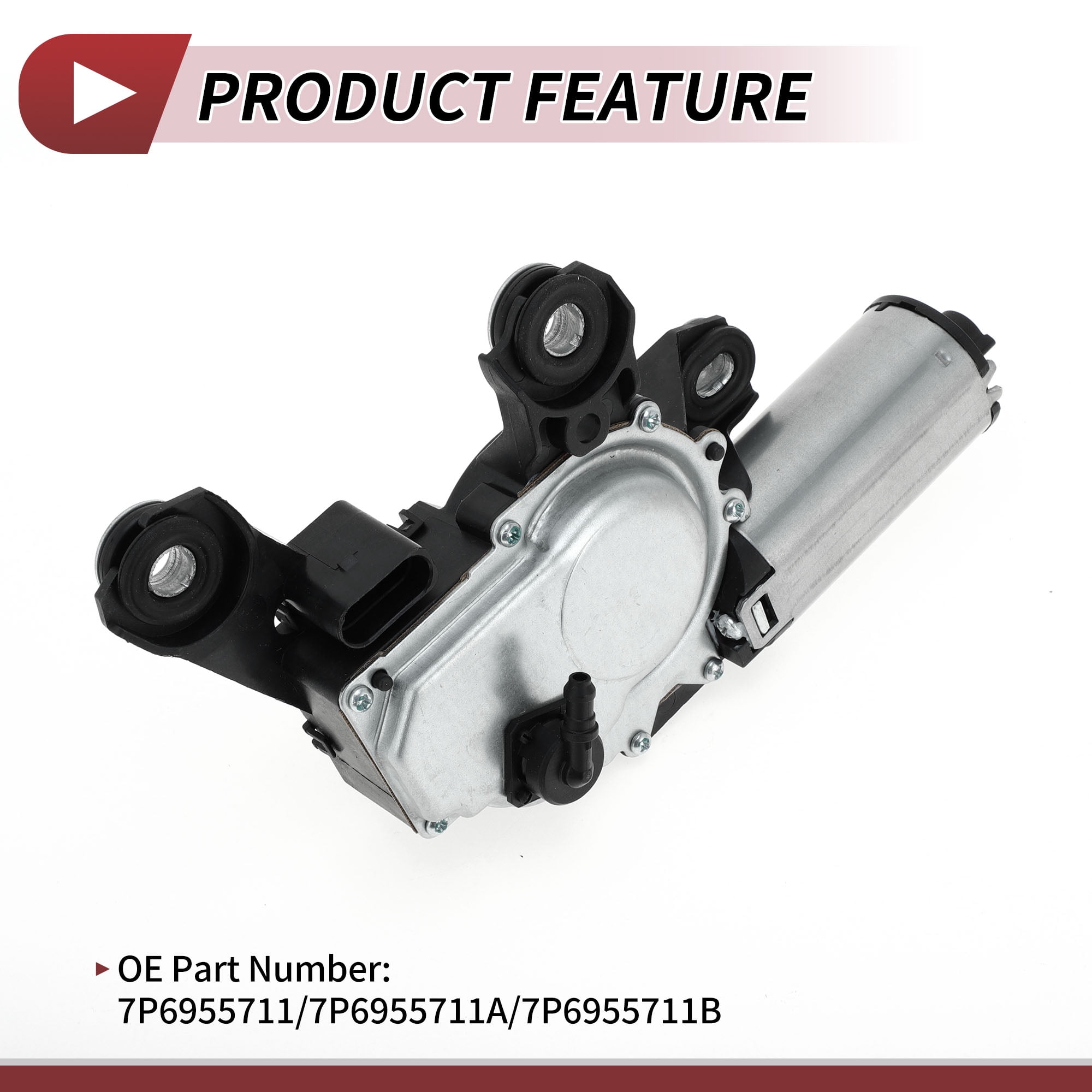 Unique Bargains Windshield Wiper Motor for VW Touareg 2011-2017 Rear Replacement