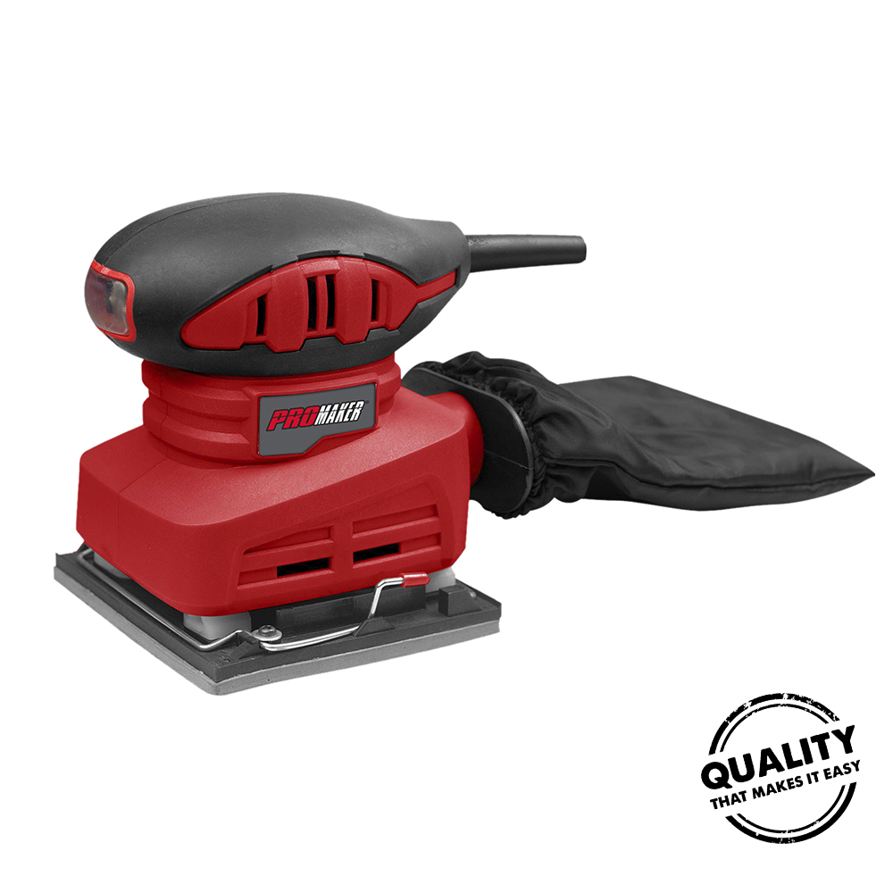 1/4 Sheet Palm Grip Sander 1.5AMP 180W PROMAKER PROLO180