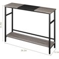 thumbnail image 3 of FOLDLIFE Console Table， Wooden Sofa Side Table Entryway Table ， Storage Shelves for Living Room, Black & Gray, 3 of 7