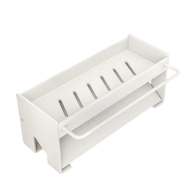 TIELUTT Sponge Holder for Kitchen Caddy with Auto Draining Tray for Kitchen and Bathroom Organization Dish Drying Tray Sponge and Soap Holder Japanese Gadgets Home Sponge Holder Stainless Dish Rack L