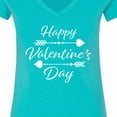 thumbnail image 4 of Inktastic Happy Valentines Day with Arrows Women's V-Neck T-Shirt, 4 of 5