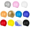 thumbnail image 3 of fastboy Waterproof Silicone Swimming Cap Ear Protect Swim Caps Hat Cover For Adult Children Kids, 3 of 9