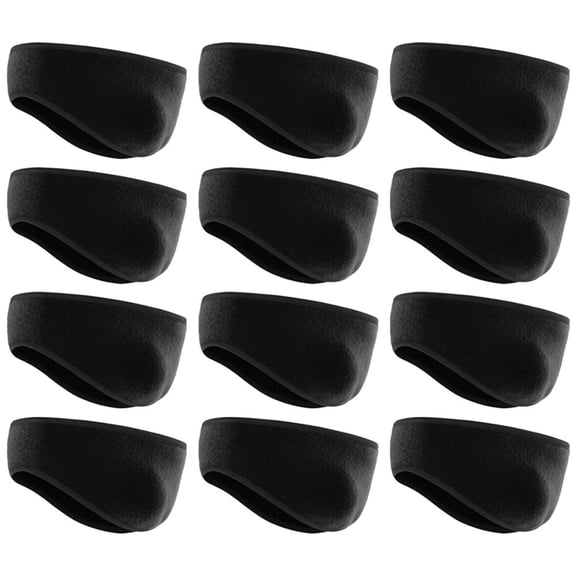 12 Pcs Fleece Ear Warmer Headband Bulk Winter Ear Muffs for Men Women Cold Weather Running Cycling Sports