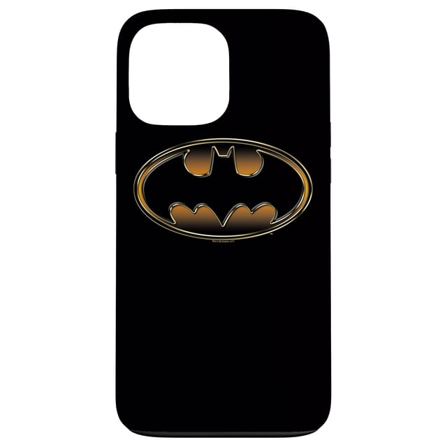 Funda para iPhone 13 Pro Max BATMAN Negro y Dorado Escudo