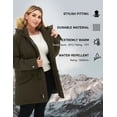 thumbnail image 6 of Soularge Women's Plus Size Puffer Jacket Quilted Winter Coat Warm Hooded Winter Jacket Army green 5X, 6 of 7