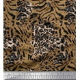 thumbnail image 1 of Soimoi Cotton Duck Fabric Leopard & Tiger Animal Skin Printed Craft Fabric by The Yard 56 Inch Wide, 1 of 3