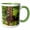 Green/White, variant on 3drose, Indonesia, Borneo, Kalimantan. Female Orangutan., 11oz Two-tone Black Mug