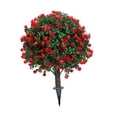 thumbnail image 4 of Jardín Artificial Flower Stake Decoración del césped Centro de decoración fácil de usar, Estaca decorativa de adornos reutilizables para patio trasero Rojo, 4 of 8
