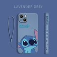 thumbnail image 1 of Funda de Disney Stitch The Baby para Apple iPhone 14, 13, 12, 11 Pro Max, mini, XS, XR, X, 8, 7, 6S, 6 Plus, funda de teléfono líquida con cuerda izquierda Fivean unisex, 1 of 2