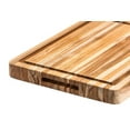 thumbnail image 2 of TeakHaus Edge Grain Cutting/Serving Board w/Hand Grip + Juice Canal (Rectangle) | 16" x 12" x 1.5", 2 of 3
