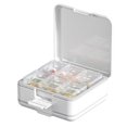 thumbnail image 3 of YAOMOBB Medication Organizer with Cutter Medicine Box Double layered Tablet Splitter Three Compartments Container with Cutter proof, 3 of 6