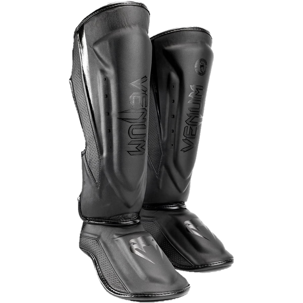Venum Elite Evo Protective Shin Instep Guards - XL - Black/Black