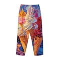 thumbnail image 3 of Lsque Trio Of Dripping Cones Print Women's Pajama Pants, Lounge Pant - Comfortable Home Wear,Elastic Waistband, Stylish Design-XX-Large, 3 of 9