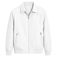 thumbnail image 4 of JTSRKL Full Zip Track Jacket for Men Laydown Collar Casual Stylish Golf Office Tops Work Windbreaker Daily Comfort Soft Fit Bomber Coat, 4 of 8
