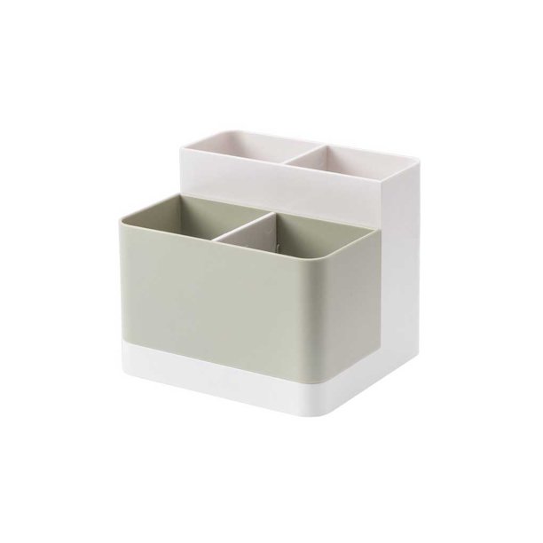 Vogacara Caja de almacenamiento de escritorio, compartimentos para sala de estar, estuche de organización, organizador de oficina para el hogar, cepillo Bolsas de maquillaje Verde Vogacara CE014209-02B