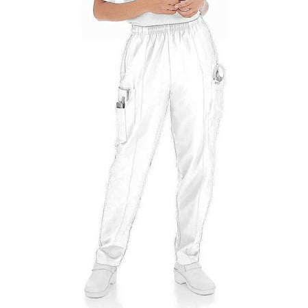 Cargo White Scrub - Clearance Landau Women's Classic Fit Cargo Elastic Waist Scrub Pants