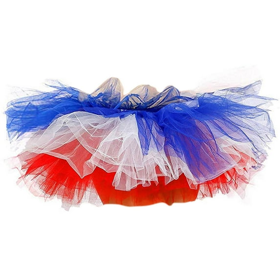 Idoravan Women's Basic Versatile Skirt Clearance Women Mesh Tulle Skirt Princess Elastic Skirt Adult Short Tu Dancing Skirt