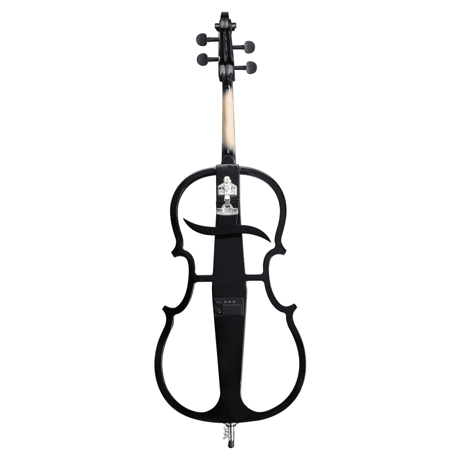Hassch 4/4 Full Size Electric Cello with Bag, Earphone, Bow, Rosin and Connecting Line for Beginners, Black