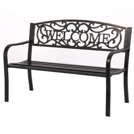 Aluminum Porch Frame - 50 Inch Patio Garden Bench Park Yard Outdoor Furniture Steel Frame Porch Chair