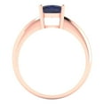 thumbnail image 4 of Clara Pucci 14K Rose Gold 1.5ct BlueSapphire Solitaire Ring for Women, 4 of 7