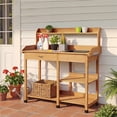 thumbnail image 3 of Renwick Garden Potting Bench with Basin & Drawer, Wood, 3 of 8