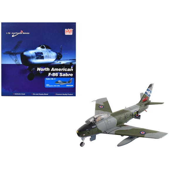 Canadair Sabre Mk.6 Fighter Aircraft "23622, 430 Squadron" (1950s) Royal Canadian Air Force 1/72 Diecast Model by Hobby Master