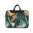 thumbnail image 2 of YFYANG 14 inch Universal Laptop Bag Oxford Cloth Laptop Sleeve, Multi-functional Green Vintage Leaf Texture Notebook Computer Messenger Bag Handbag, 2 of 8