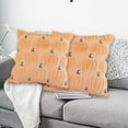 thumbnail image 7 of Halloween Pumpkin Fall Throw Pillow Covers 18x18 Inch Autumn Fur Cushion Covers with 3D Embroidery Soft Plush Pillow Cases for Sofa Couch Living Room Bedroom Farmhouse Thanksgiving Halloween, 7 of 7