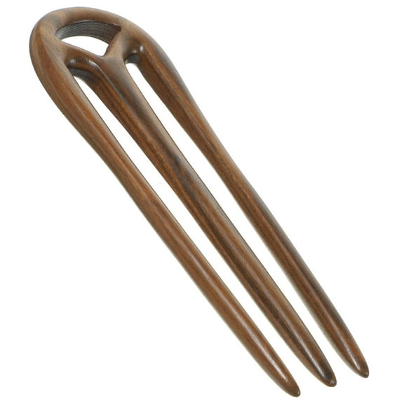 BESTONZON Wood Hair Pick Vintage Court Style 2Pcs Khaki Wood for Parties Teens