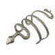 thumbnail image 4 of Serpiente Curvada Tallada Vintage Brazalete Abierto Brazalete De Plata Punky Divertida Novedad Joyas De Moda Para Hombres Mujeres, 4 of 5