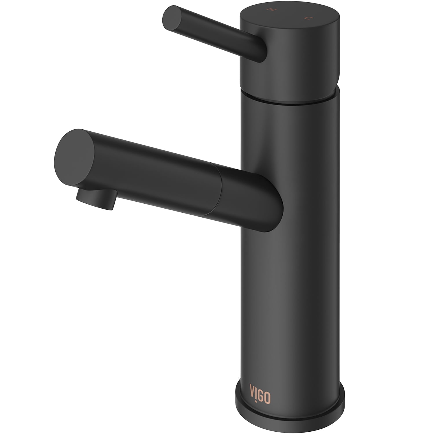 VIGO Noma Single Hole Bathroom Faucet In Matte Black