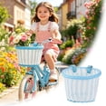 thumbnail image 2 of Kids Woven Bicycle Front Basket, Adjustable Strap Handlebar Basket for Toddler Bikes, Colour as Pictured, 2 of 8