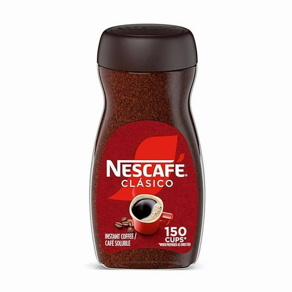 NESCAFÉ CLÁSICO Instant Coffee, Dark Roast Coffee, 1 Jar (10.5 Oz) ( Pack of 2 )