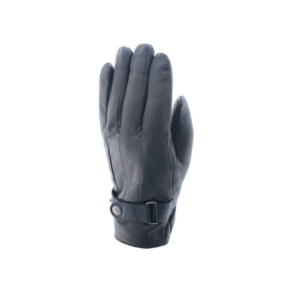 Mens Genuine Leather Glove with C40 Thinsulate and Adjustable Strap