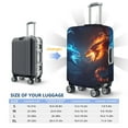 thumbnail image 4 of Kdxio Red And Blue Fire Dragon C Pattern Luggage Cover for Travel,Elastic and Durable,Fits 18-32 Inch,Anti-Scratch Suitcase Protector-No luggage included, 4 of 5