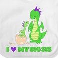 thumbnail image 4 of Inktastic I Love My Big Sis Boys or Girls Baby Bib, 4 of 4