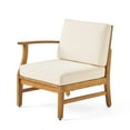 thumbnail image 5 of Perla Outdoor 9 Seater Teaked Acacia Wood Sectional Sofa Set with Cream Cushions, 5 of 9