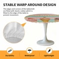 thumbnail image 6 of Summer Desserts Elastic Fitted Round Table Cover Ice Cream Lemon Colorful Stripes Waterproof Outdoor Tablecloth for Holiday Party, Picnic, Patio & Dining Fits Tables Up to 36"-44", 6 of 8