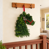 Handmade Horse Head Christmas Wreath – Rustic Farmhouse Equestrian Door Decor, Handcrafted Holiday Garland for Front Door, Porch & Entryway, Ideal Christmas Decoration