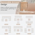 thumbnail image 3 of Erinnyees 7 Pieces Patio Sectional Furniture Set, Aluminum Outdoor Conversation Set with Single seat, 6" Thick Cushions & Coffee Table, All-Weather Sofa for Poolside Deck, Backyard, Light Beige, 3 of 7