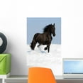 thumbnail image 1 of Black Friesian Horse Meadow Wall Mural by Wallmonkeys Peel and Stick Graphic (18 in H x 12 in W) WM252397, 1 of 4