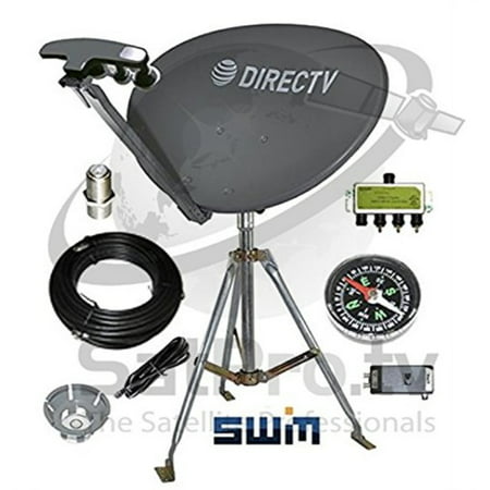 directv swm sl5s portable satellite rv dish kit camping tailgating with tripod