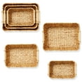 thumbnail image 6 of Casafield (Set of 3) Water Hyacinth Oval Storage Baskets with Wooden Handles - Small, Medium, and Large Woven Nesting Baskets, 6 of 7
